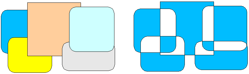 オブジェクトを組み合わせる図