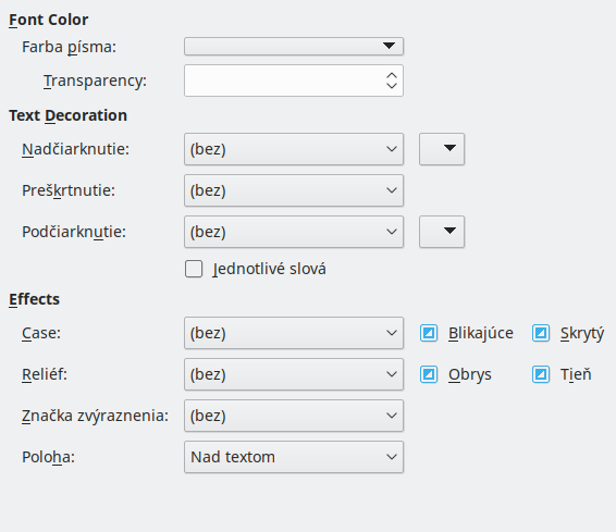 Font Effects Page Dialog Image