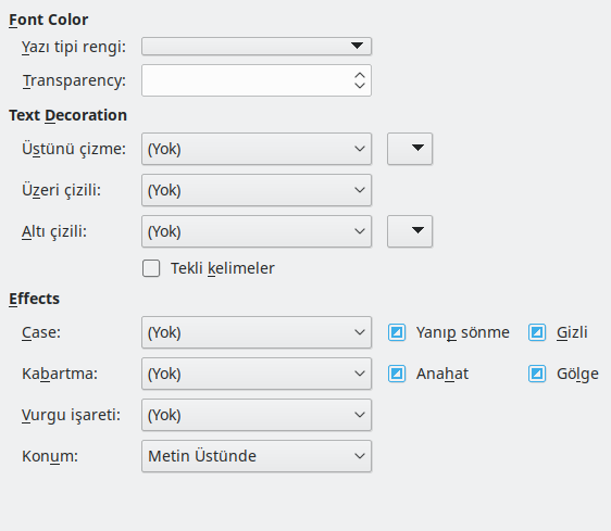 Font Effects Page Dialog Image