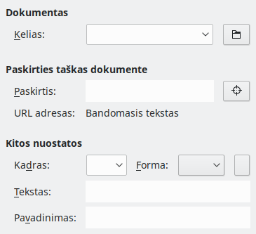Dokumento hipersaito lango nuotrauka