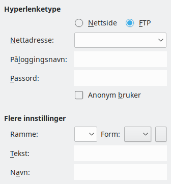 Dialog for Internet Hyperkobling