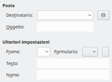 Immagine finestra di dialogo pagina del Collegamento ipertestuale a E-mail