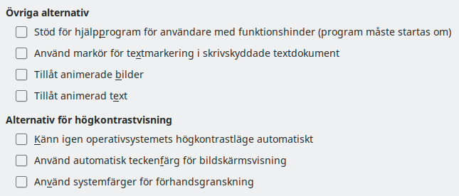 Options Accessibility Dialog Image