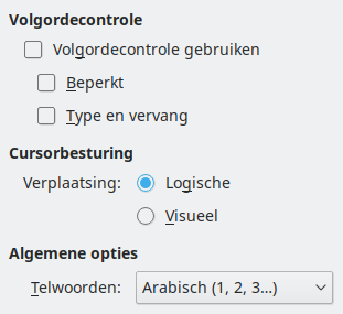Afbeelding van dialoogvenster Opties - Open CL