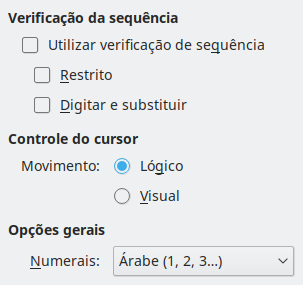 Imagem da caixa de diálogo Opções CTL