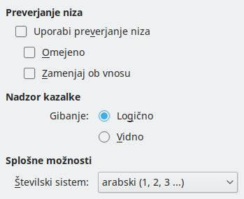 Slika pogovornega okna Nastavitve/Možnosti – CTL