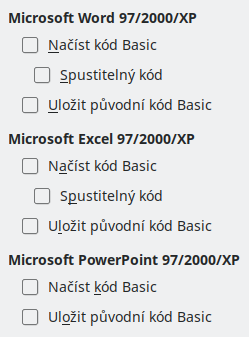 Obrázek dialogového okna Možnosti načtení/uložení 