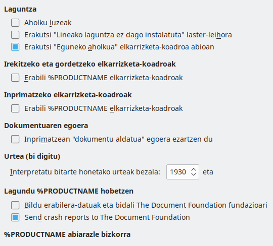Aukeren 'Orokorra' elkarrizketa-koadroaren irudia