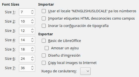 Options HTML Dialog Image
