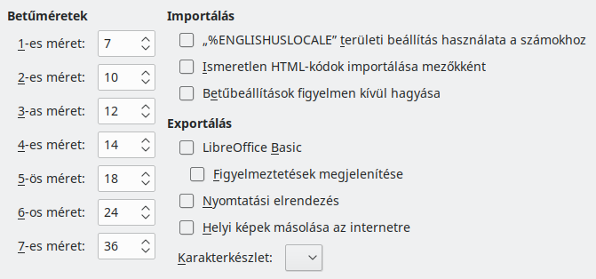 Options HTML Dialog Image