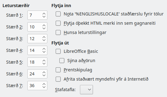 Options HTML Dialog Image