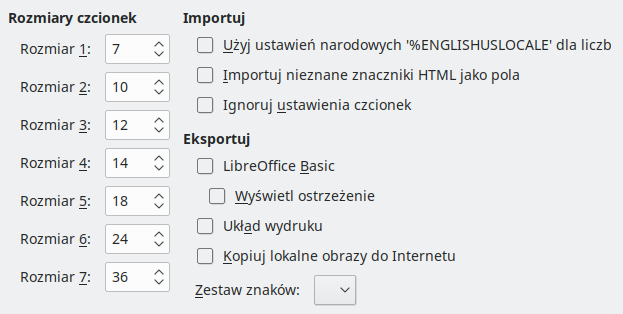 Options HTML Dialog Image