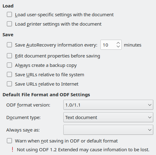 Options Save Dialogue Box Image