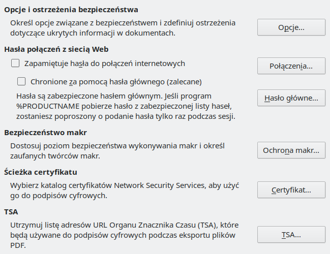 Options Security Dialog Image