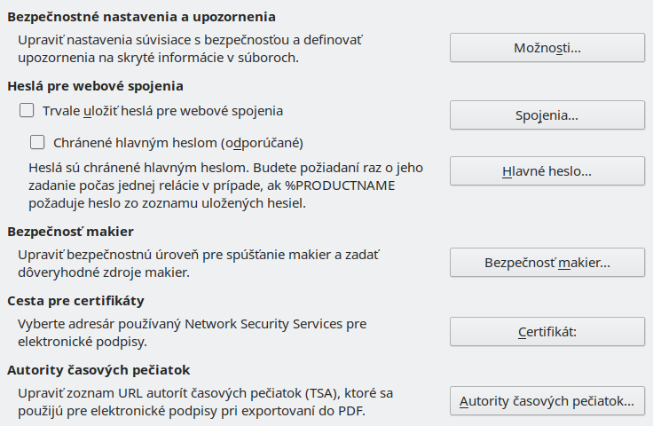 Options Security Dialog Image