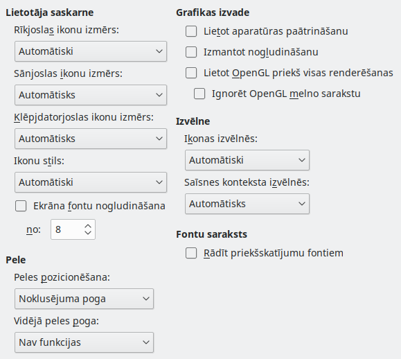 Options View Dialog Image