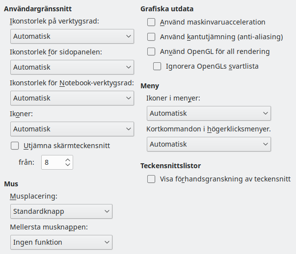Options View Dialog Image