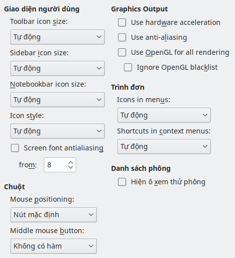 Options View Dialog Image