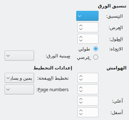 Page format tab page