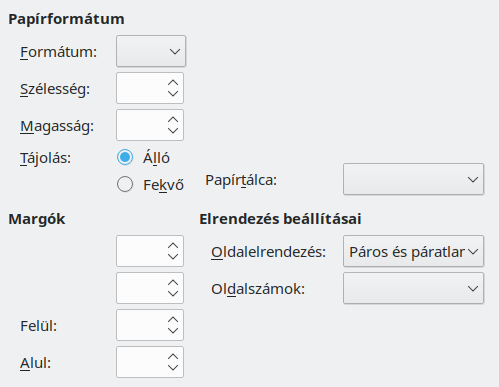 Page format tab page