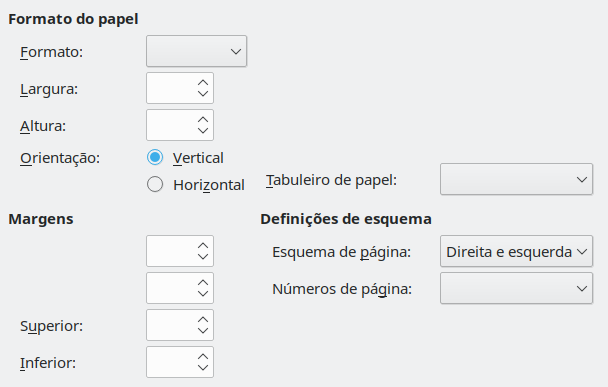 Separador Formato da página