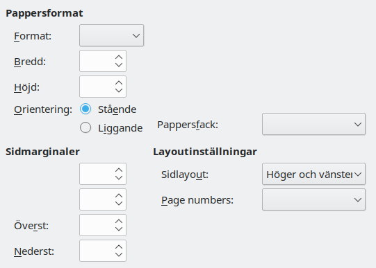 Page format tab page