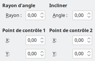 Onglet Inclinaison et rayon d'angle