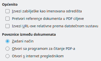 PDF Export Links Options Dialog Image