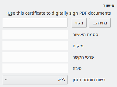 PDF Export Digital Signature Options Dialog Image