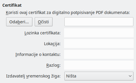 PDF Export Digital Signature Options Dialog Image