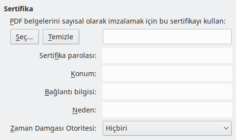 PDF Export Digital Signature Options Dialog Image