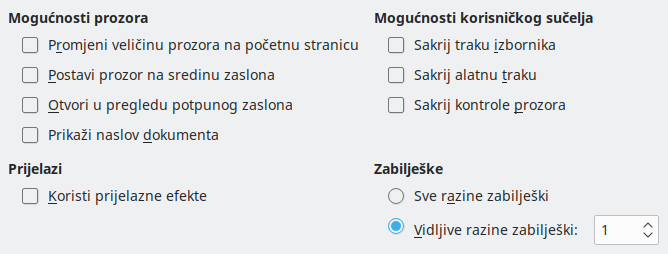PDF Export User Interface Options Dialog Image