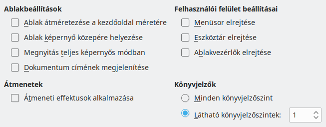 PDF Export User Interface Options Dialog Image