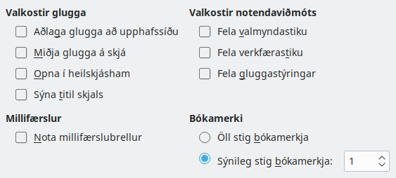 PDF Export User Interface Options Dialog Image
