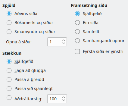 PDF Export View Options Dialog Image