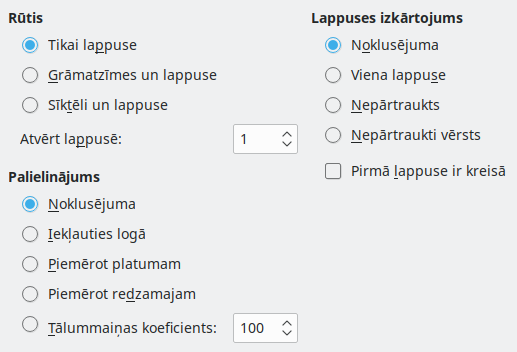 PDF Export View Options Dialog Image