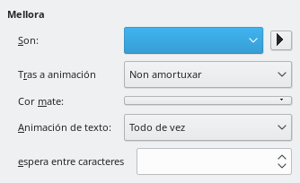 Caixa de diálogo Efectos de animación mellorados
