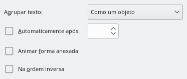 Caixa de diálogo Animação de texto