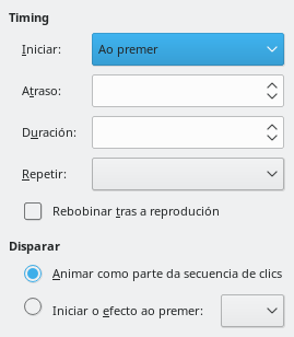 Caixa de diálogo Animación temporizada personalizada