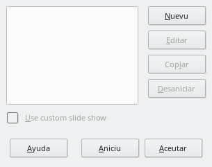 Custom Slide Shows Dialog