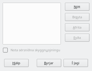 Custom Slide Shows Dialog