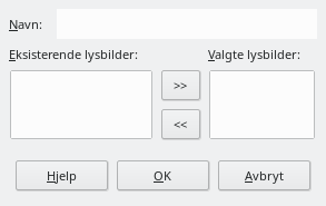 Egendefiner Lysbildevisning Dialog