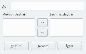 Define Custom Slide Show Dialog