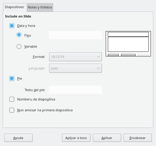 Header Footer Dialog