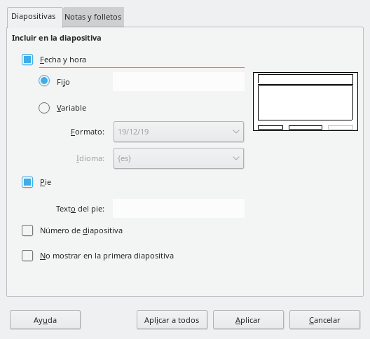 Header Footer Dialog