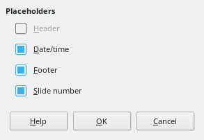 Master Layout Dialogue Box