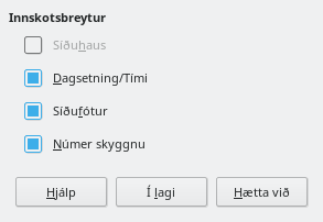Master Layout Dialog