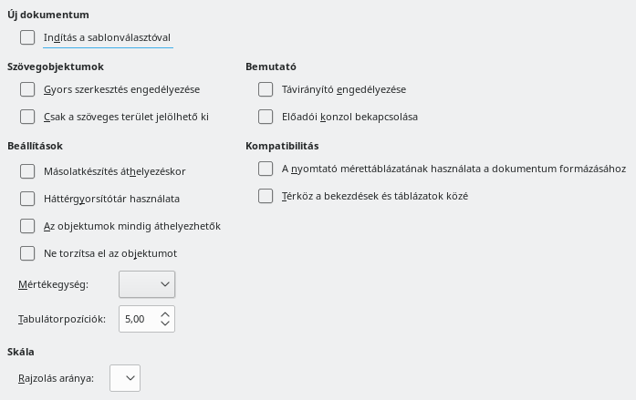 Impress General Options Dialog