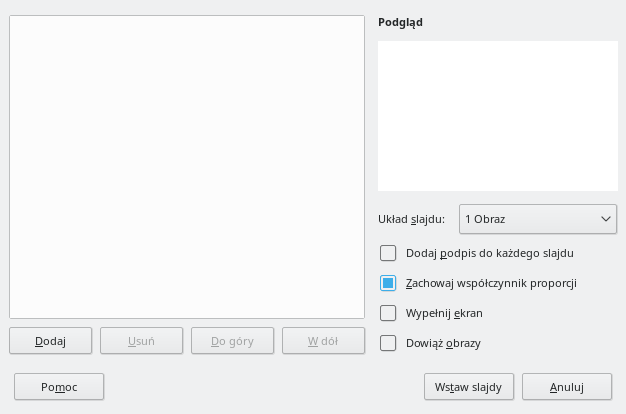 Impress Photo Album Dialog