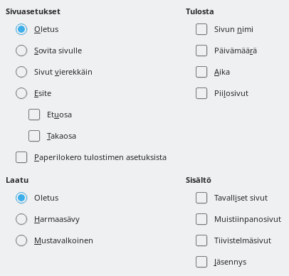 Impress Print Options Dialog
